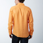 Long-Sleeve Linen Modern Fit Shirt // Orange (XL)