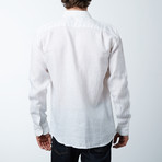 Long-Sleeve Linen Modern Fit Shirt // White (S)