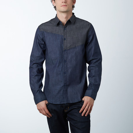 Modern Fit Button-Down Shirt // Dark Grey (S)