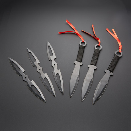 Fantastic Throwing Knives + Pouch // Set of 6 // TRW-34