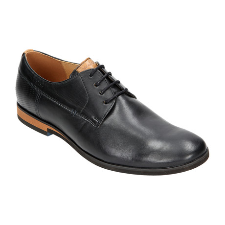 Perforated Leather Derby // Black (Euro: 40)