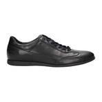 Stitched Leather Sneaker // Black (Euro: 40)