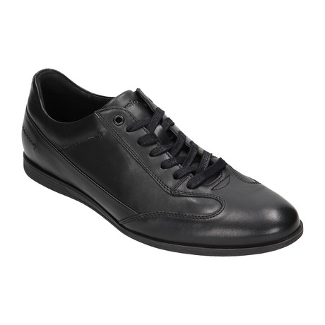 Stitched Leather Sneaker // Black (Euro: 40)