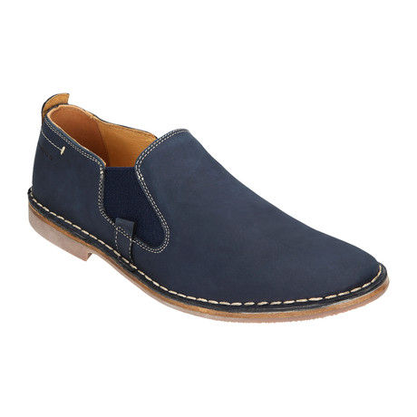 Contrast Stitched Slip-On Loafer // Navy (Euro: 40)