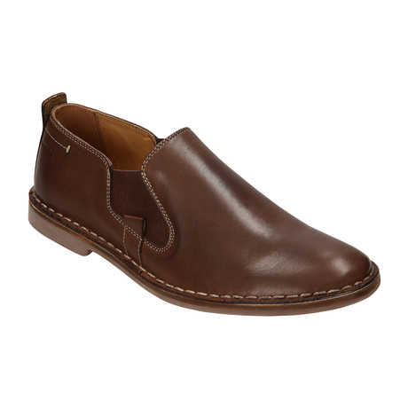 Contrast Stitched Slip-On Loafer // Brown (Euro: 40)