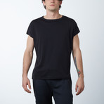 Raw Edge Tee // Black (XS)