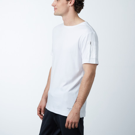 Sleeve Patch Pocket Long Tee // White (XS)