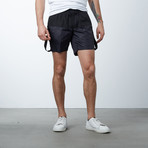 Feel Nothing Running Shorts // Dark Camo (XS)