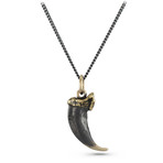Wolf Claw Necklace (Bronze // 20" Gunmetal Chain)