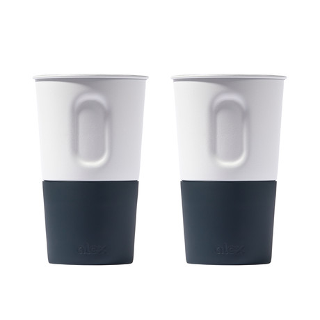 Bottle Opener Cup // White // Set of 2 (Olive Bottom)