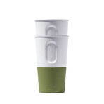 Bottle Opener Cup // White // Set of 2 (Olive Bottom)