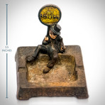 Wilton No Parking Drunk Man // Vintage Cast Iron Ashtray