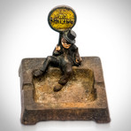 Wilton No Parking Drunk Man // Vintage Cast Iron Ashtray