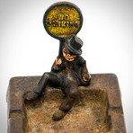 Wilton No Parking Drunk Man // Vintage Cast Iron Ashtray