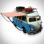 60's Volkswagen // Handmade Metal Blue Bus