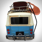 60's Volkswagen // Handmade Metal Blue Bus