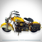 50's Indian Chief // Handmade Metal Yellow Motorcycle