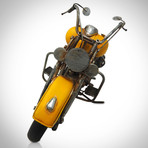 50's Indian Chief // Handmade Metal Yellow Motorcycle