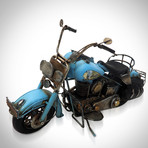 50's Indian Chief // Handmade Metal Blue Motorcycle