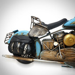 50's Indian Chief // Handmade Metal Blue Motorcycle