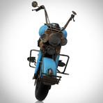 50's Indian Chief // Handmade Metal Blue Motorcycle