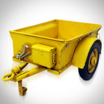 30's Yellow Farmall // Handmade Metal Tractor & Trailer