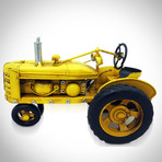 30's Yellow Farmall // Handmade Metal Tractor & Trailer