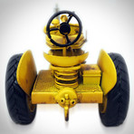 30's Yellow Farmall // Handmade Metal Tractor & Trailer