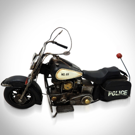 40's Harley-Davidson // Handmade Metal Twin Police Motorcycle