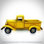 40's Chevy // Handmade Metal Yellow Pickup Truck