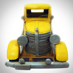 40's Chevy // Handmade Metal Yellow Pickup Truck