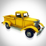 40's Chevy // Handmade Metal Yellow Pickup Truck