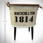 1814 White Brooklyn // Barrel Stool And Storage