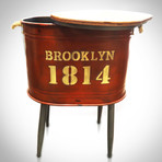 1814 Red Brooklyn // Barrel Stool And Storage