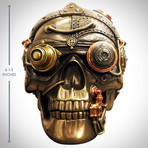 Steampunk Skull // Cast Bronze Statue