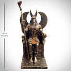 Egyptian God Anubis Throne // Cast Bronze Statue