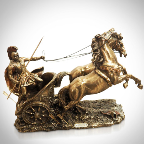 Achilles Riding Horse // Cast Bronze Statue