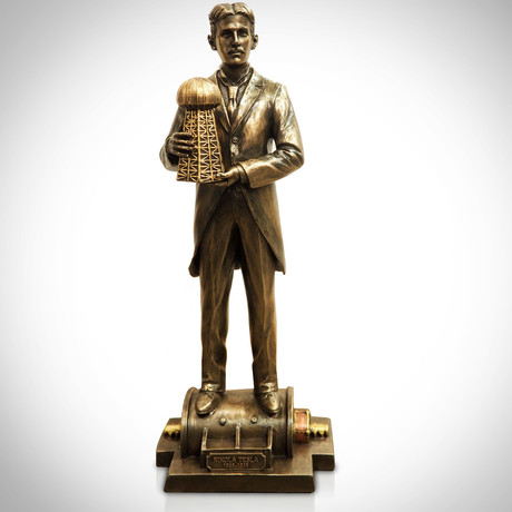 Nikola Tesla Genius Inventor // Cast Bronze Statue