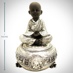 Young Buddha // Folk Art Statue And Bowl