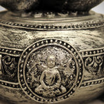 Young Buddha // Folk Art Statue And Bowl