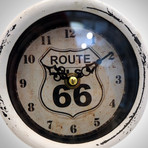 Route 66 White Gas Pump // Industrial Art Clock