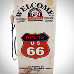 Route 66 White Gas Pump // Industrial Art Clock