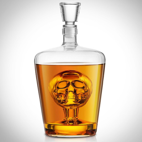 Whiskey Skull // Glass Decanter