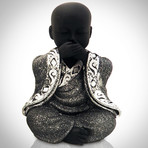 Buddha See, Hear, And Say No Evil // Set Of 3 // Folk Art Statues