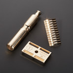 Solid Bronze Bar Saftey Razor + Stand