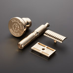 Solid Bronze Bar Saftey Razor + Stand