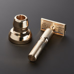 Solid Bronze Bar Saftey Razor + Stand