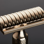 Solid Bronze Bar Saftey Razor + Stand