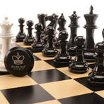 Bold Chess Set // Shadow Black + Gloss White
