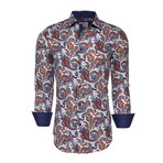 Jack Paisley Button-Up Shirt // Blue (3XL)